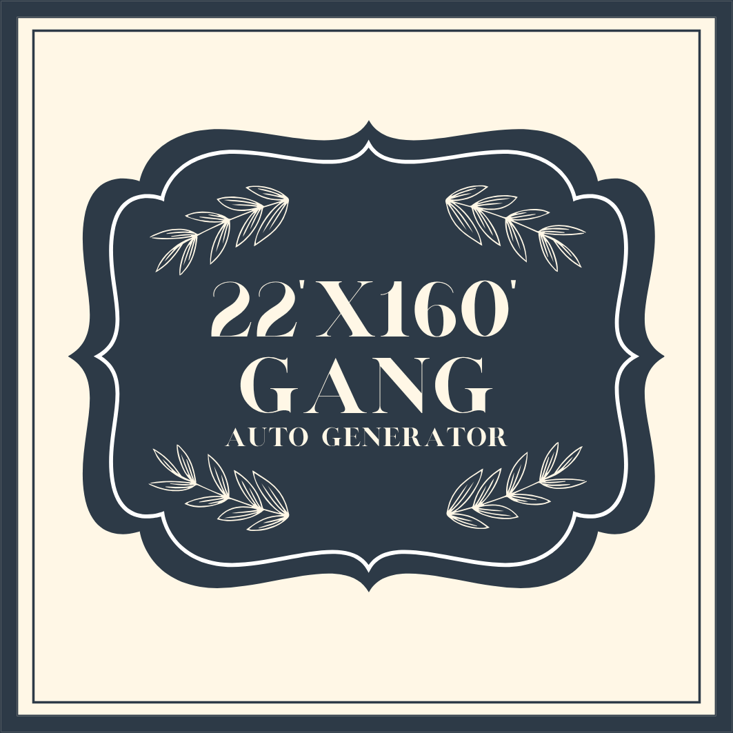 22" x 160" Gang Sheet Auto Generate Builder