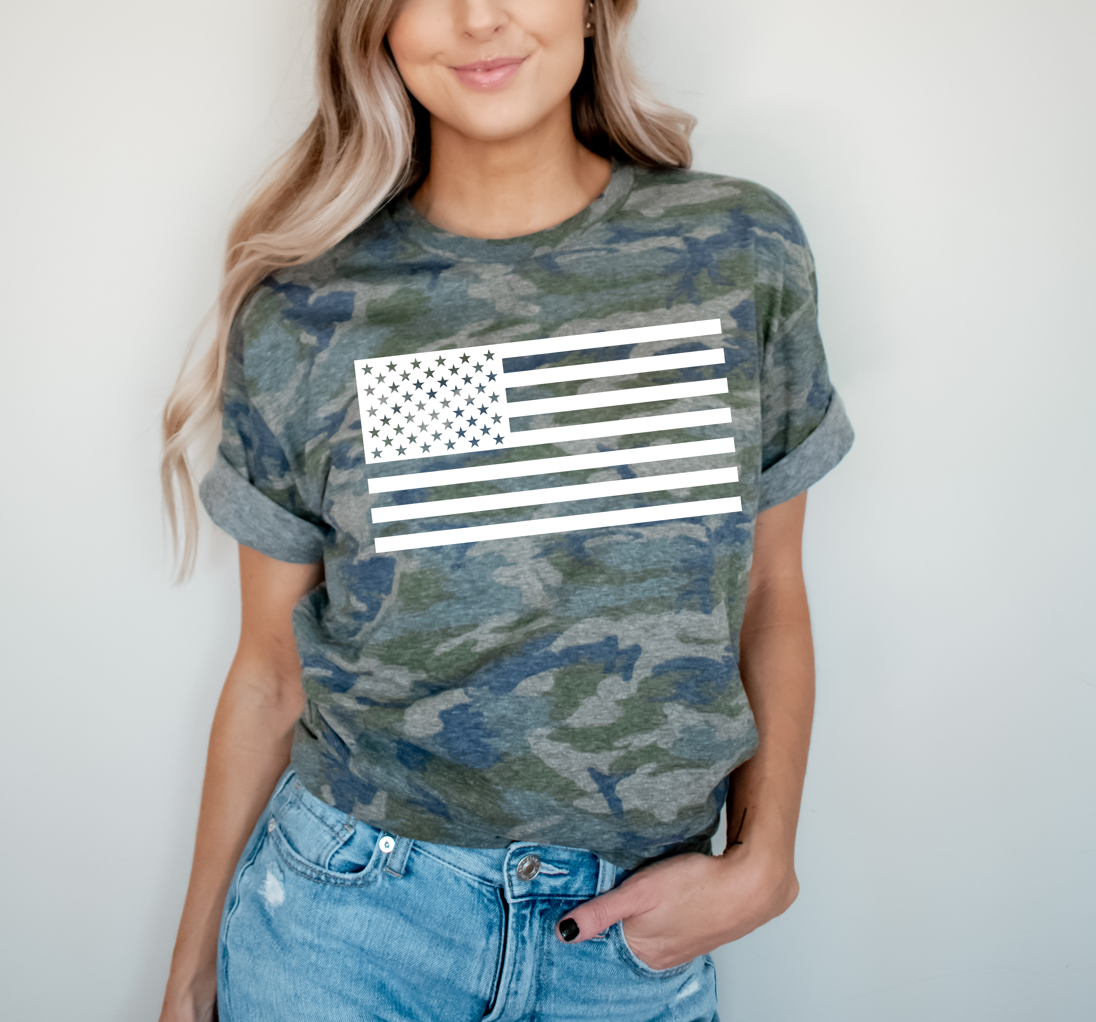 White American Flag