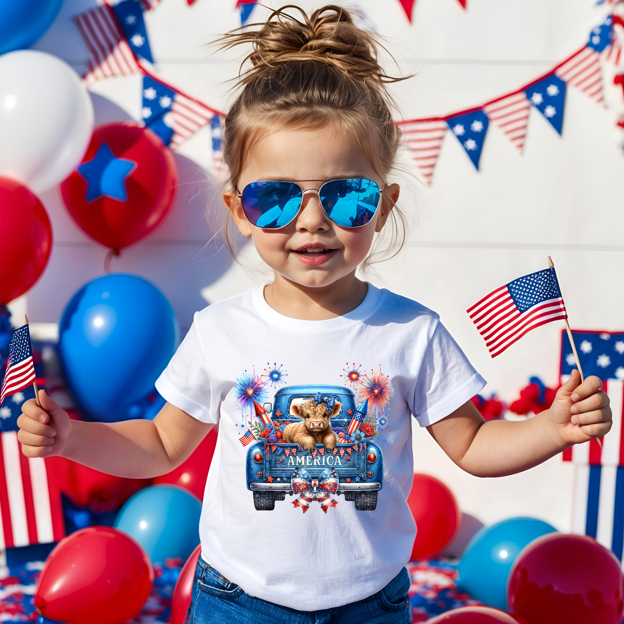 Cute Patriotic Highland