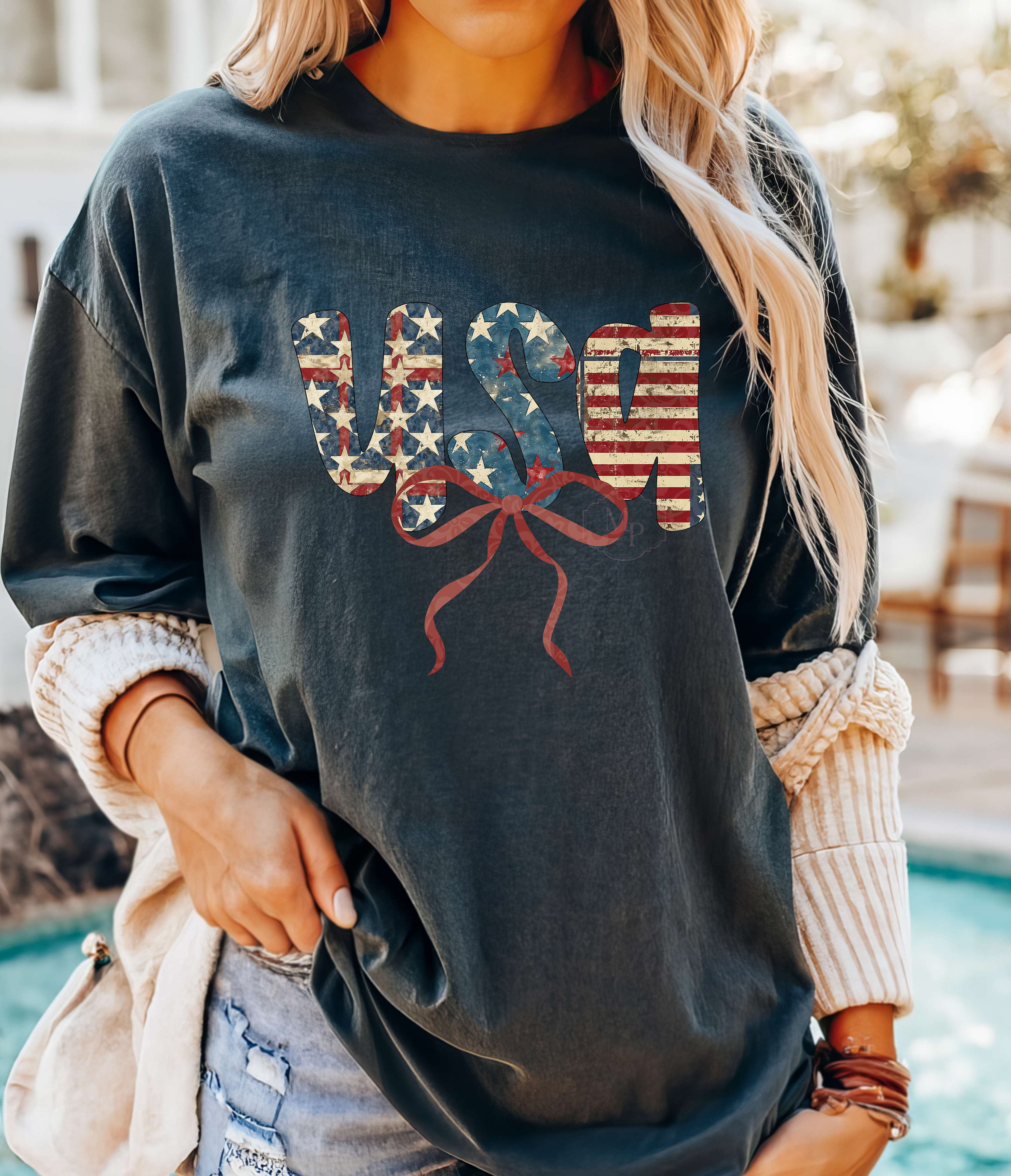 Vintage USA with Bow