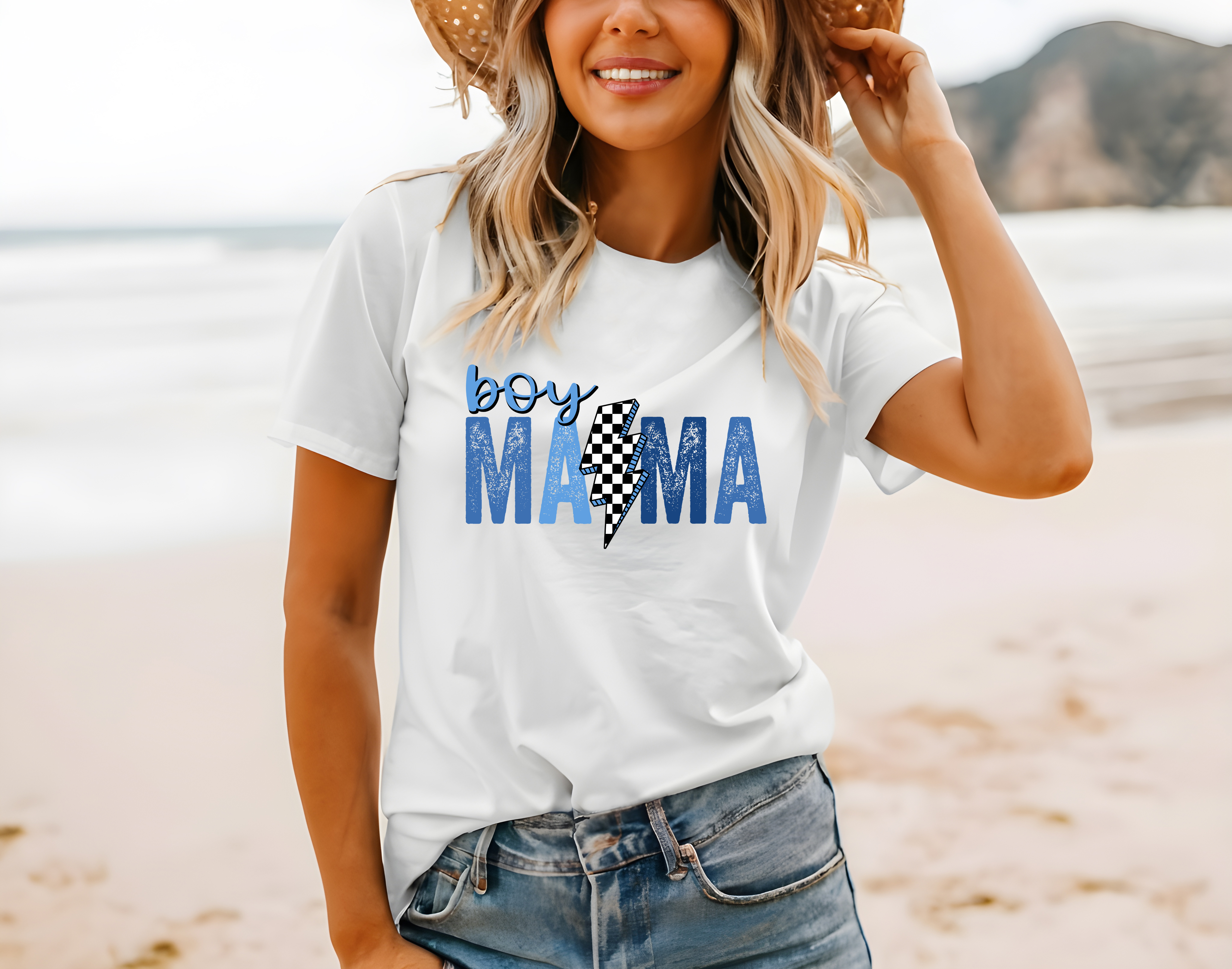 Boy Mama Checkered Bolt