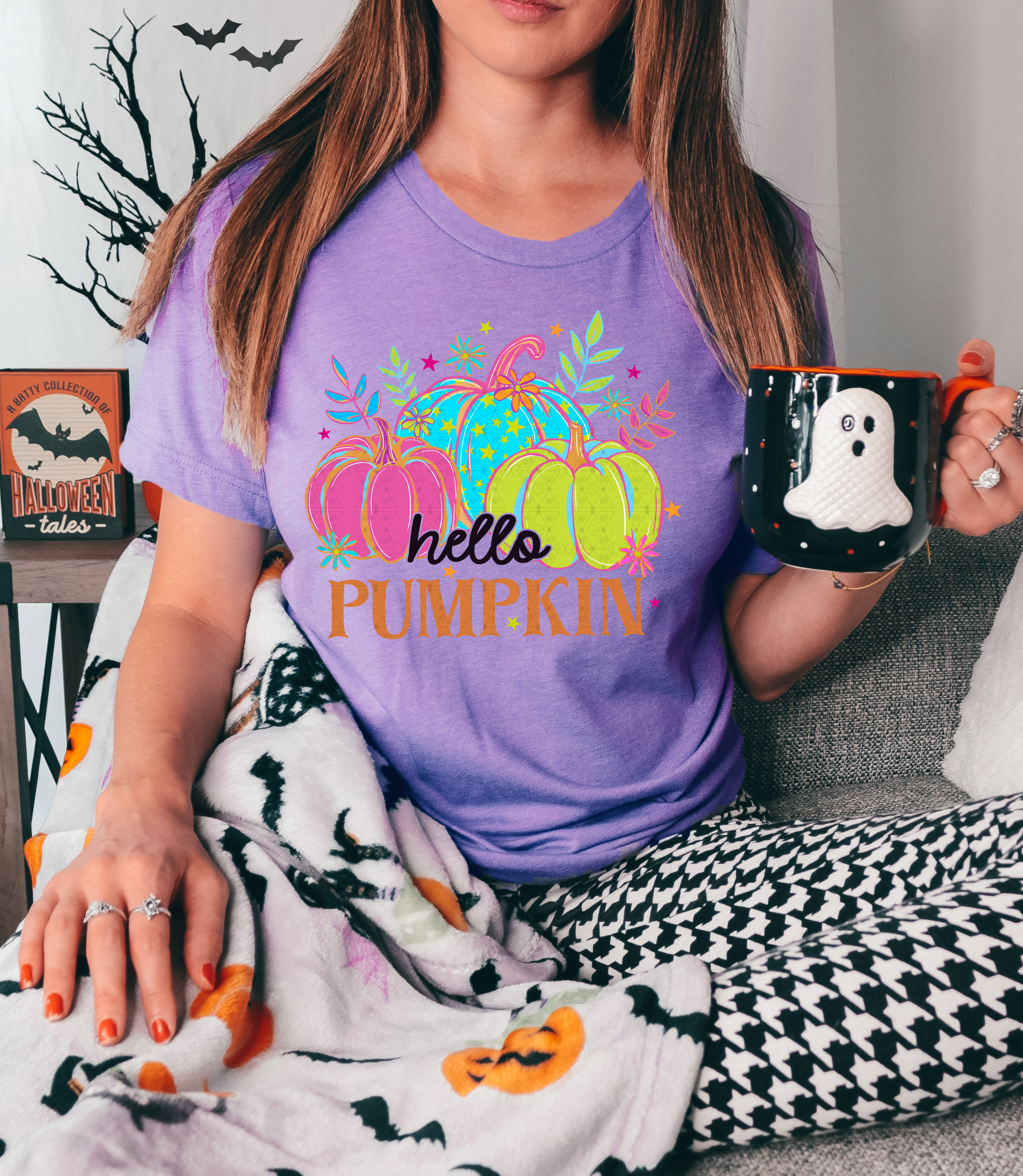 Neon Hello Pumpkin