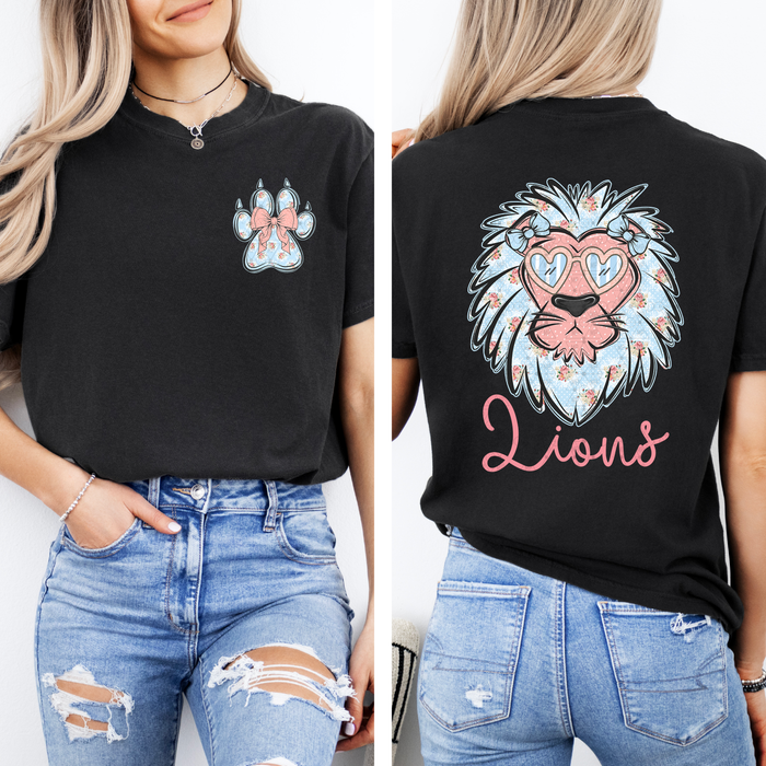 Preppy Floral Lions