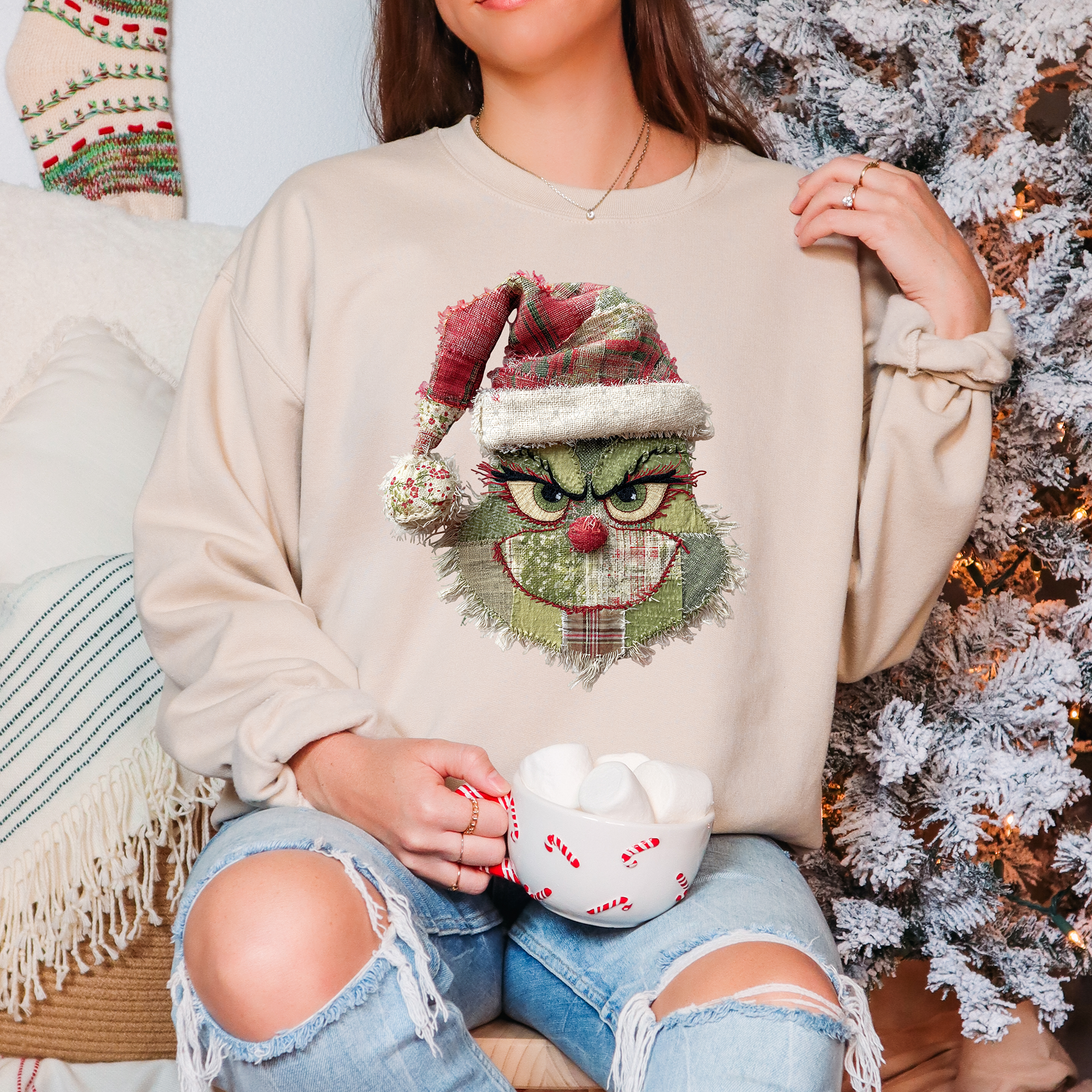 Patchwork Fringe Green