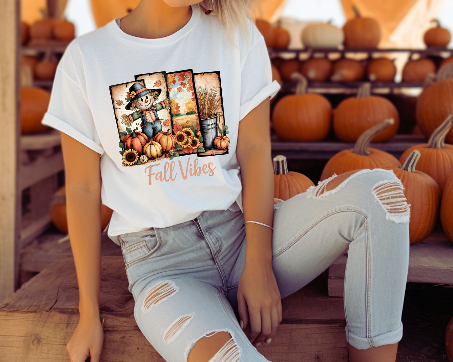 Fall Vibes Scarecrow Vintage