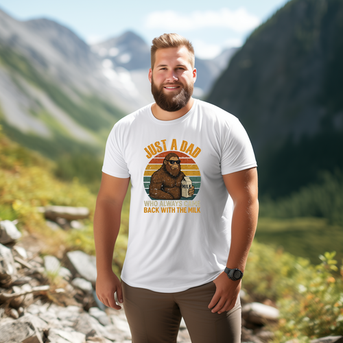 Load image 1 in gallery view. Just A Dad Who Always Brings Home The Milk Bigfoot