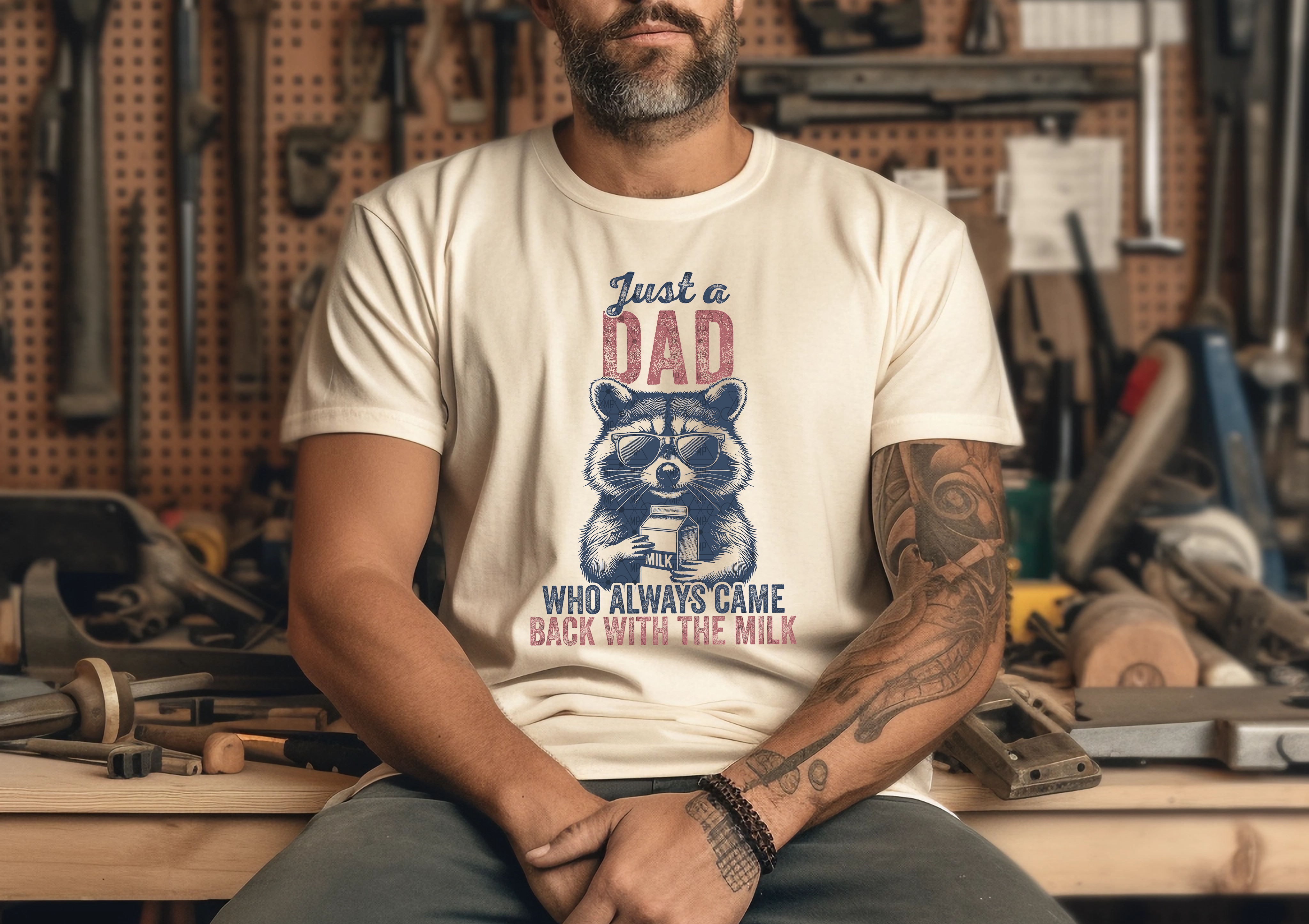 Just A Dad Who Always Brings Home The Milk Racoon