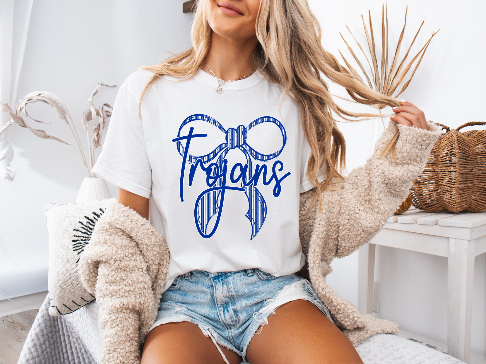 Preppy Trojans Bow