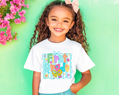 Load image 1 in gallery view. Doodle First Grade Teal