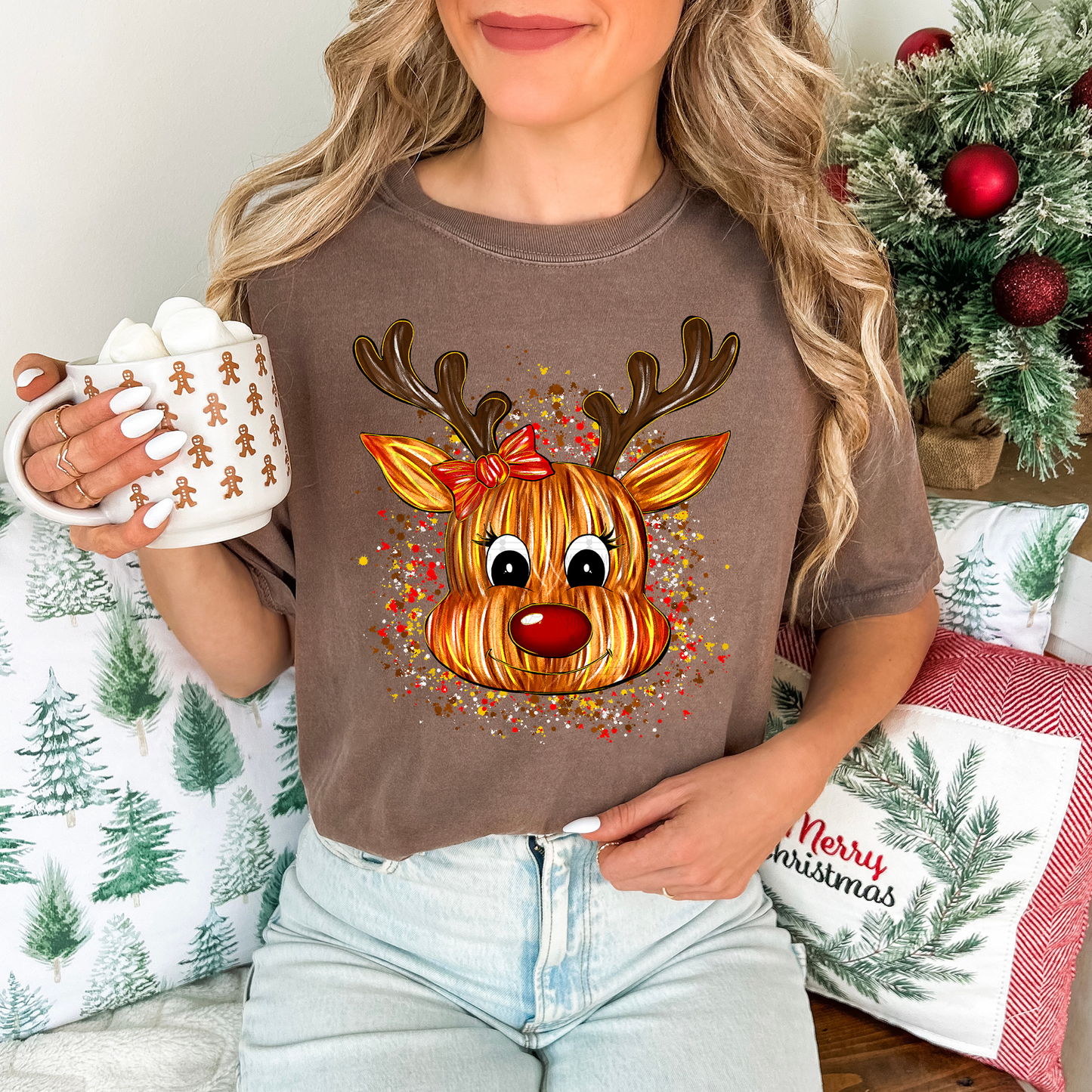 Cute Painted Reindeer