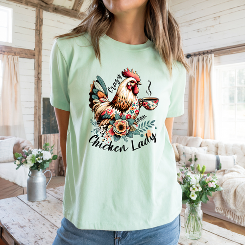 Load image 1 in gallery view. Crazy Chicken Lady