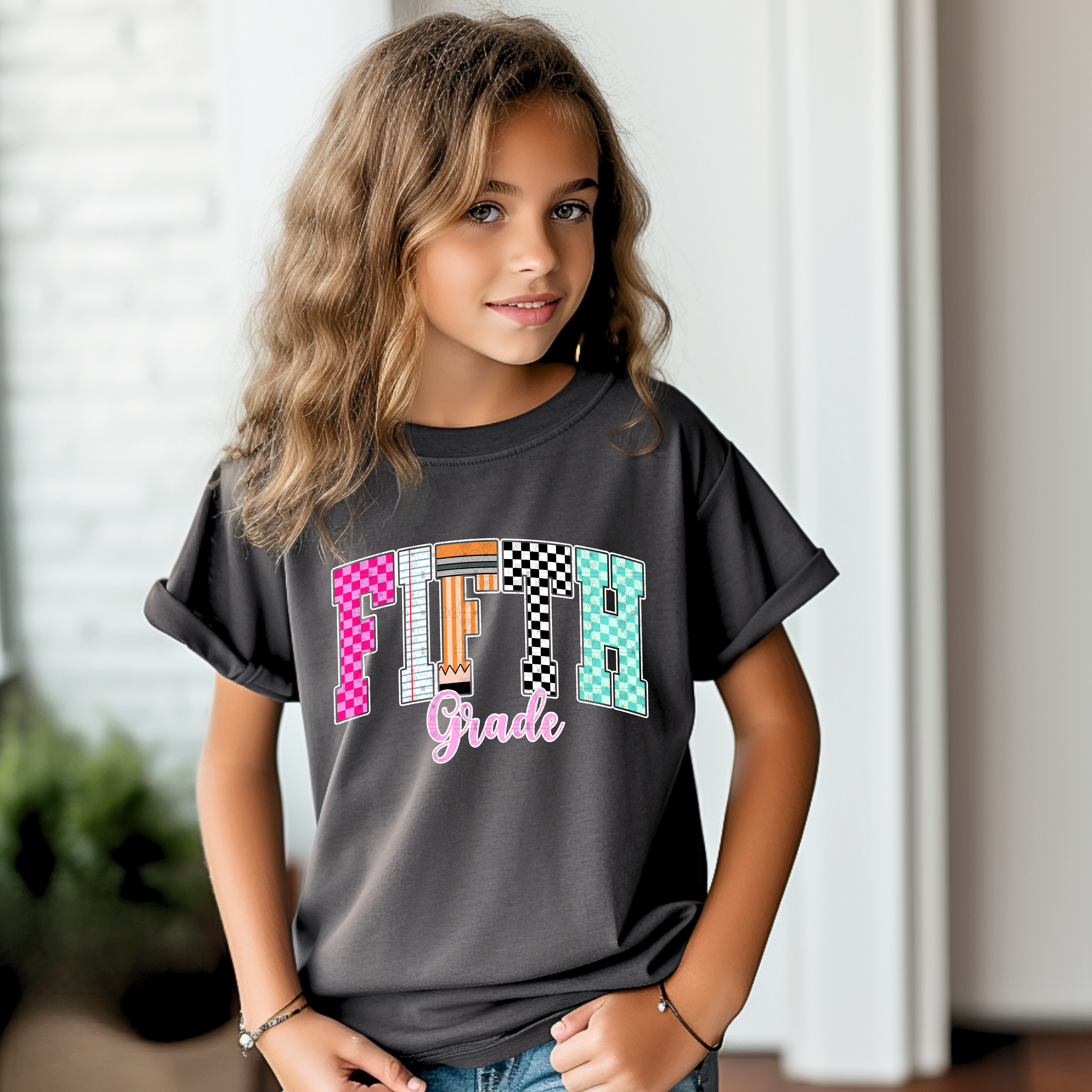 Preppy Checkered Fifth Grade