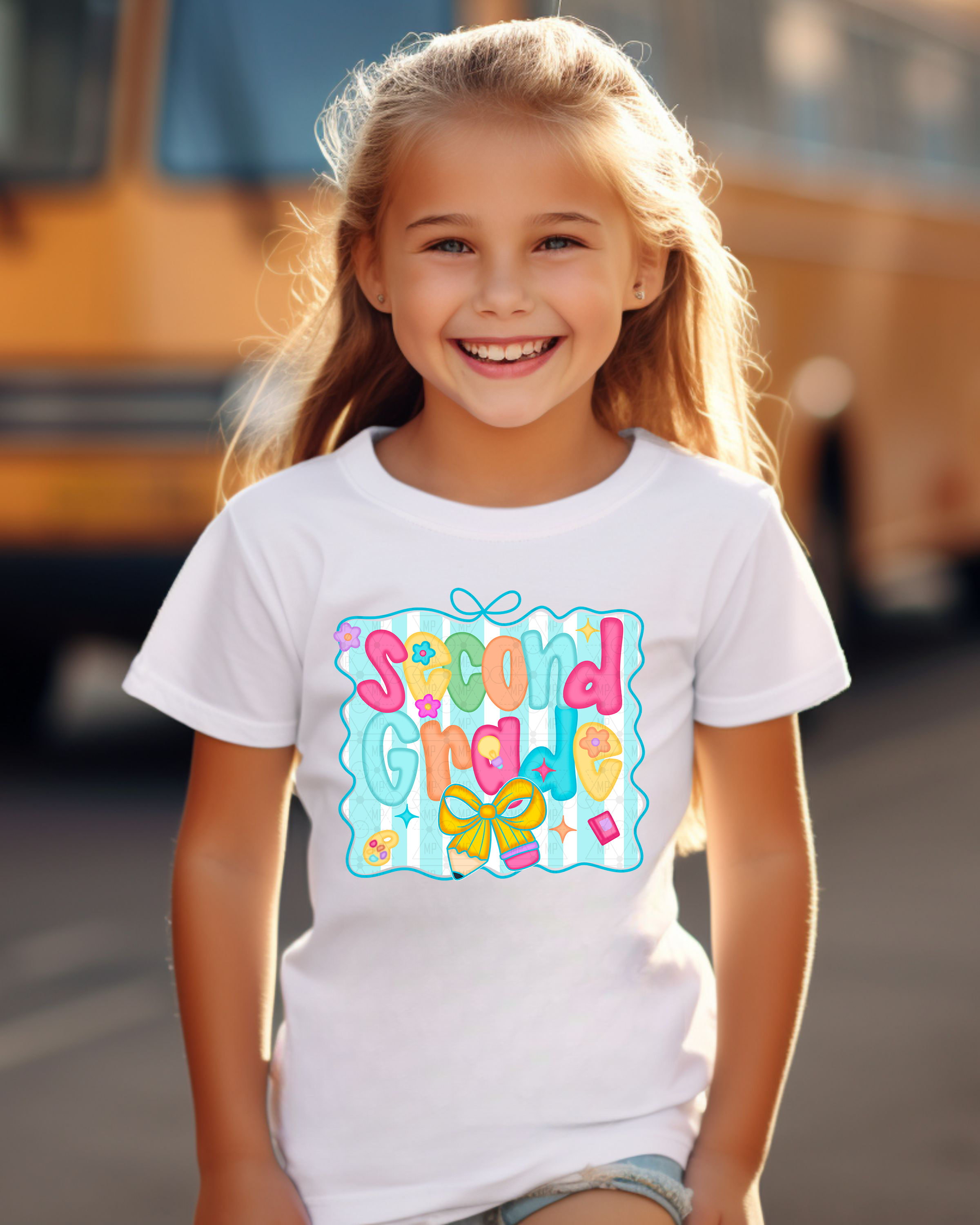Doodle Second Grade Teal