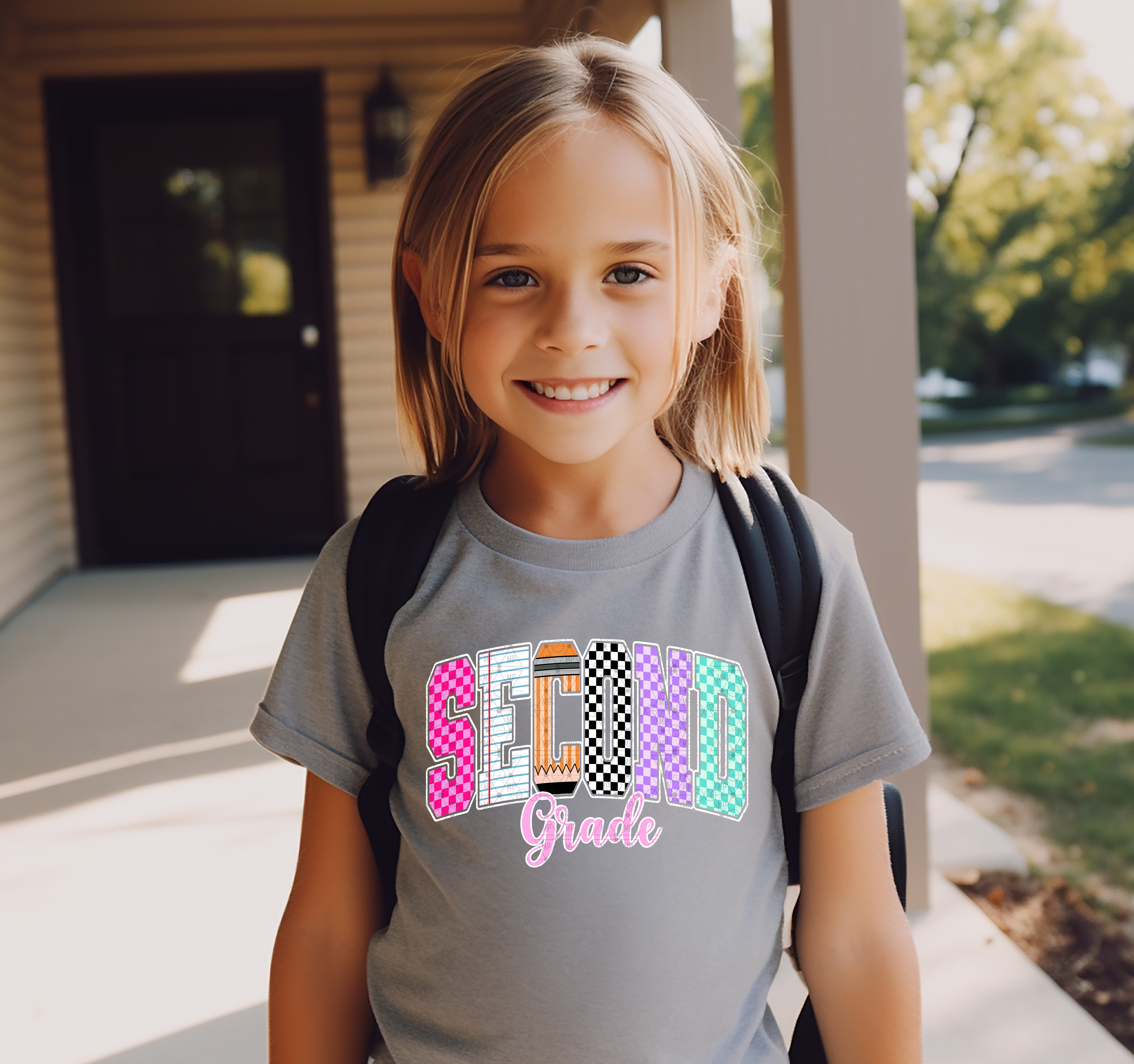 Preppy Checkered Second Grade
