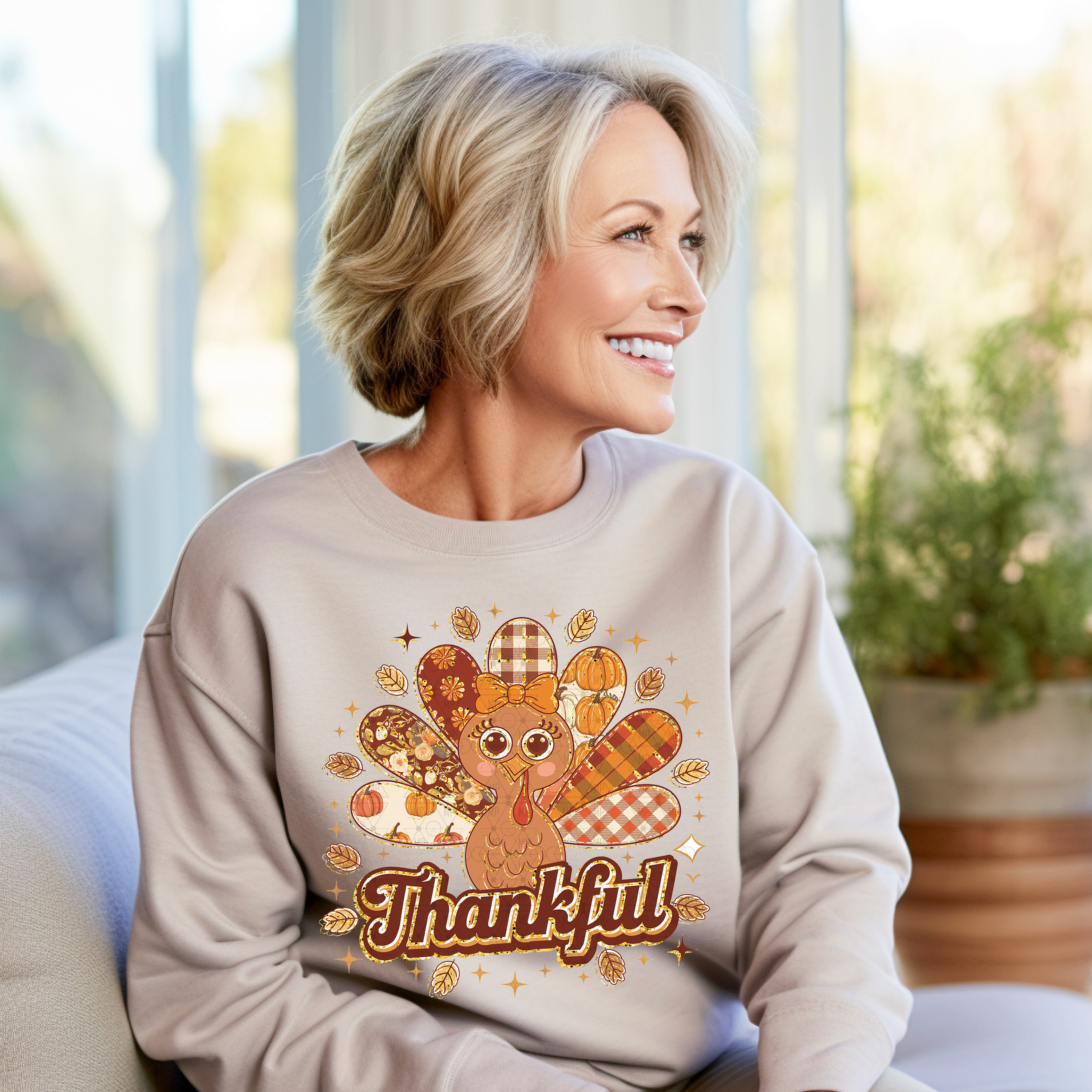 Thankful Cute Doodle Turkey