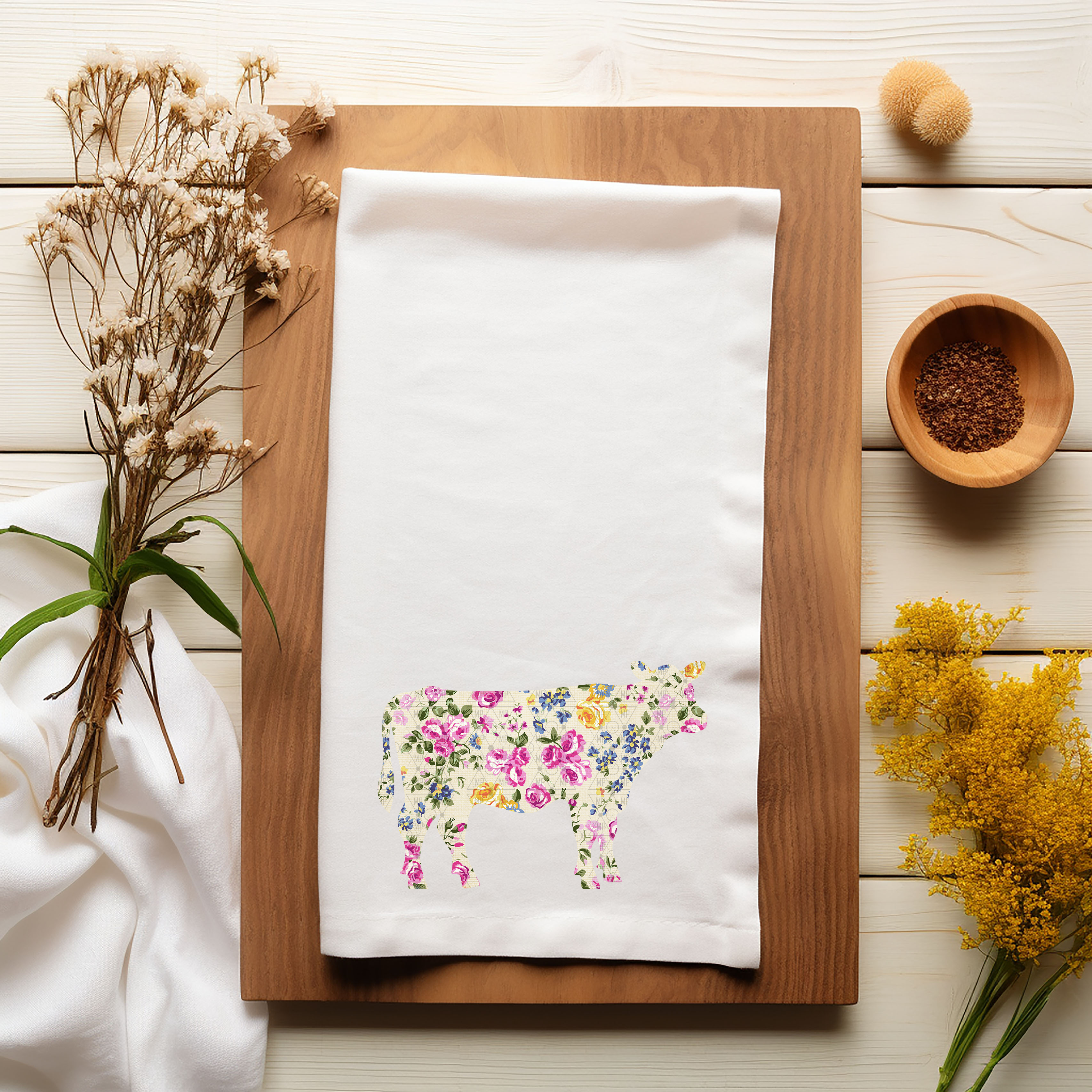 Floral Cow