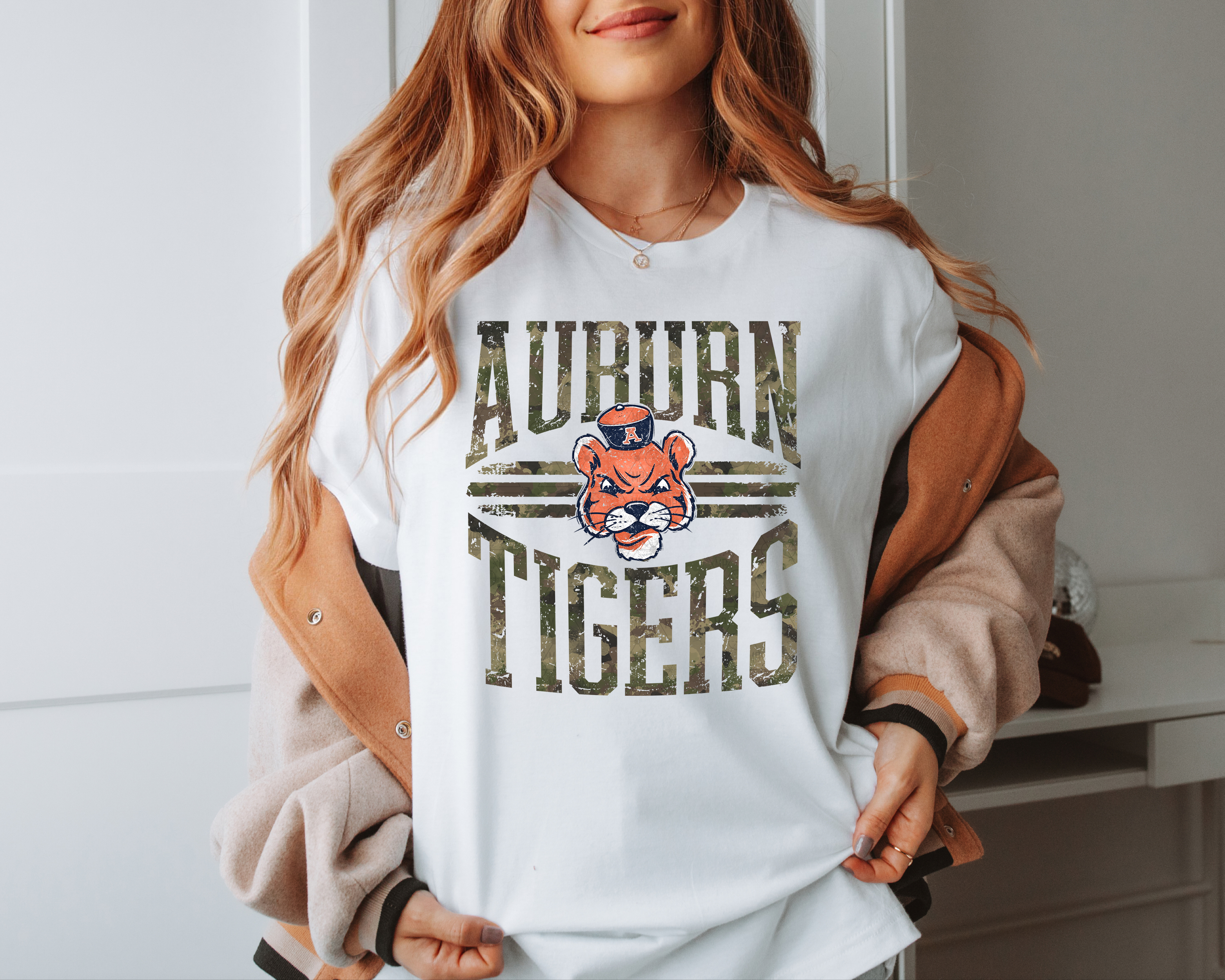 Distressed Camo Auburn