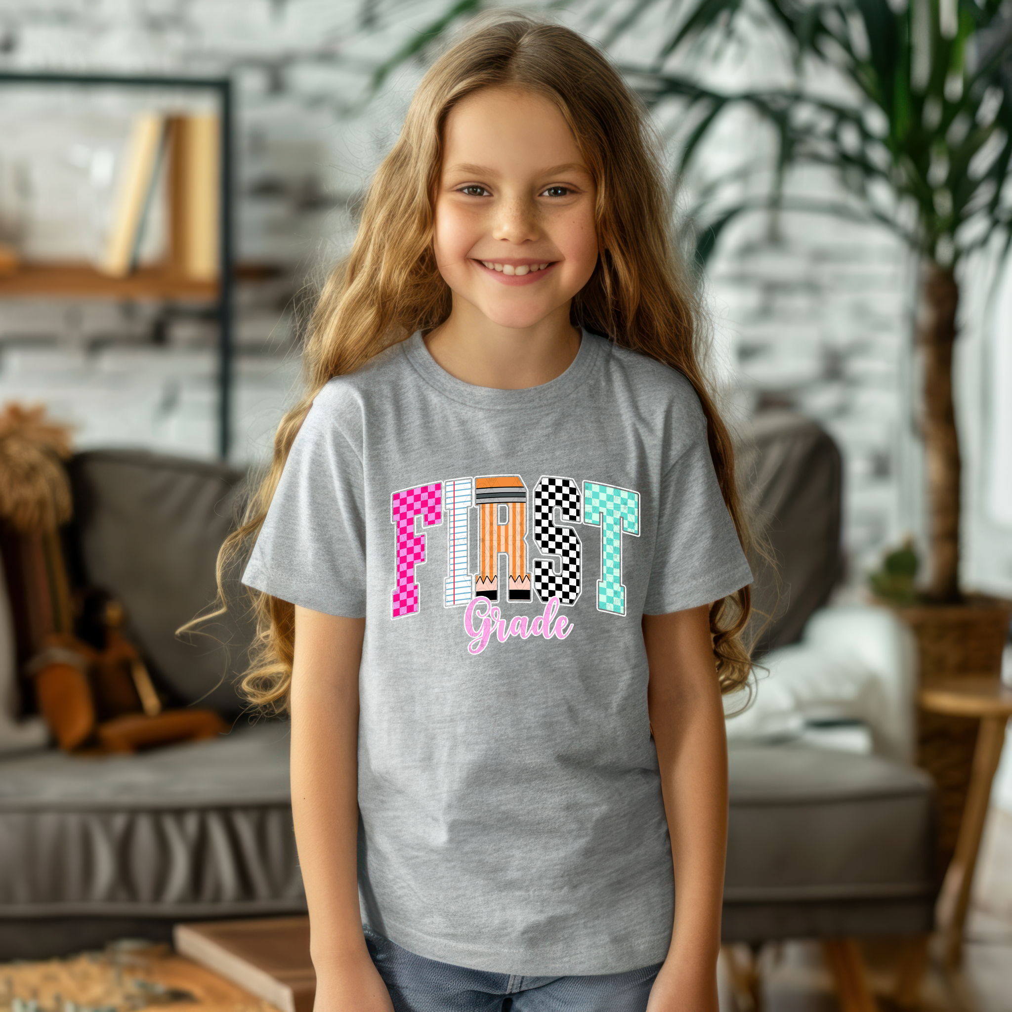 Preppy Checkered First Grade