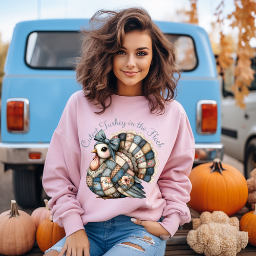 Load image 1 in gallery view. Cutest Turkey In The Flock Patchwork