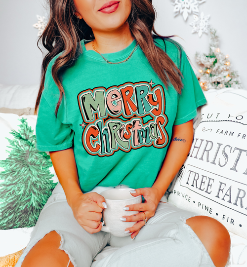 Load image 1 in gallery view. Funky Retro Merry Christmas