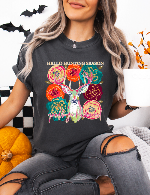 Load image 1 in gallery view. Boho Hello Hunting Season Goodbye Husband