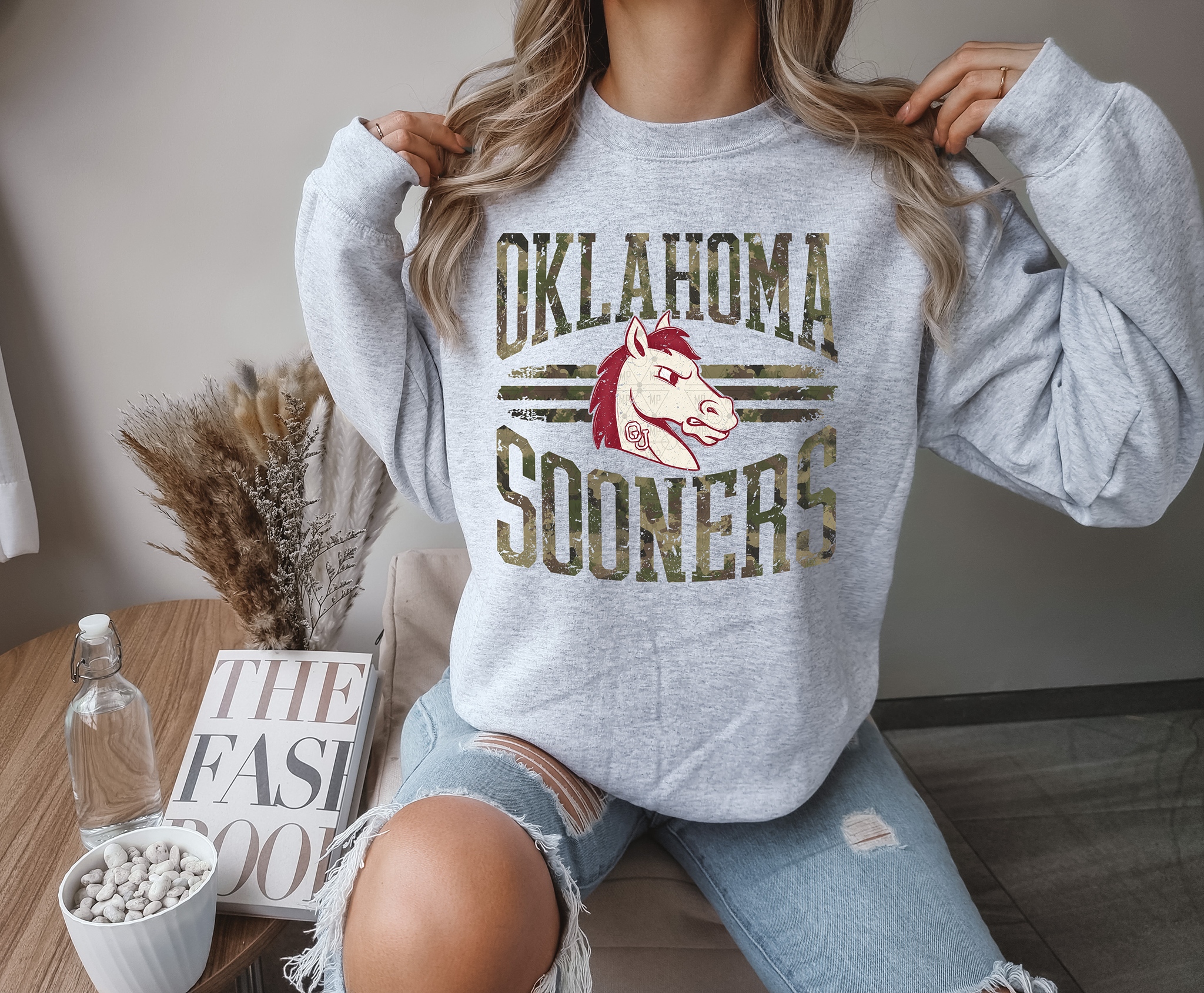 Distressed Camo Oklahoma