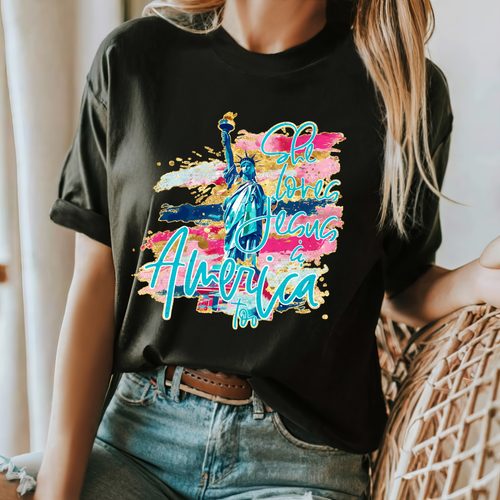 Load image 1 in gallery view. Bright She Loves Jesus and America