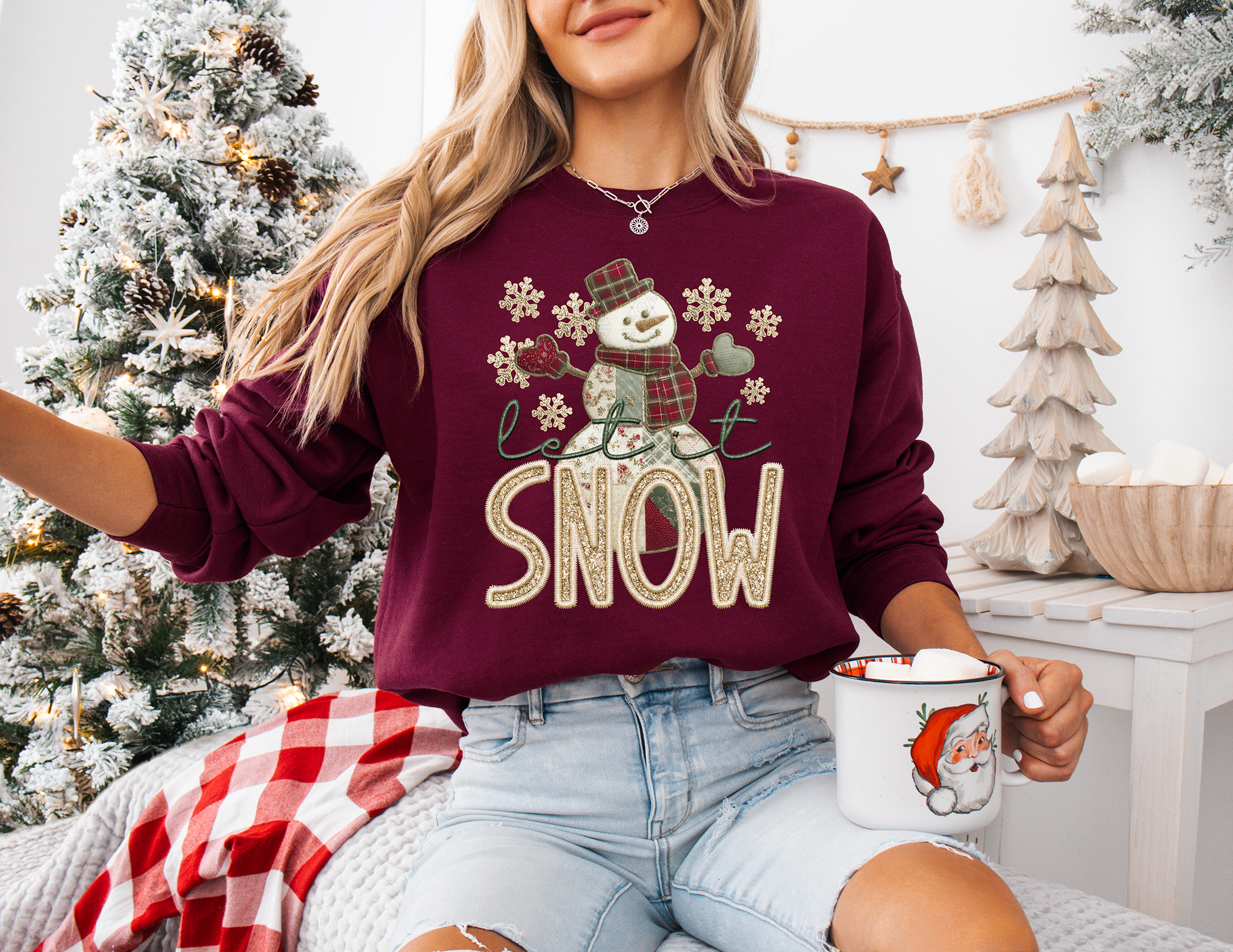 Embroidery Let It Snow