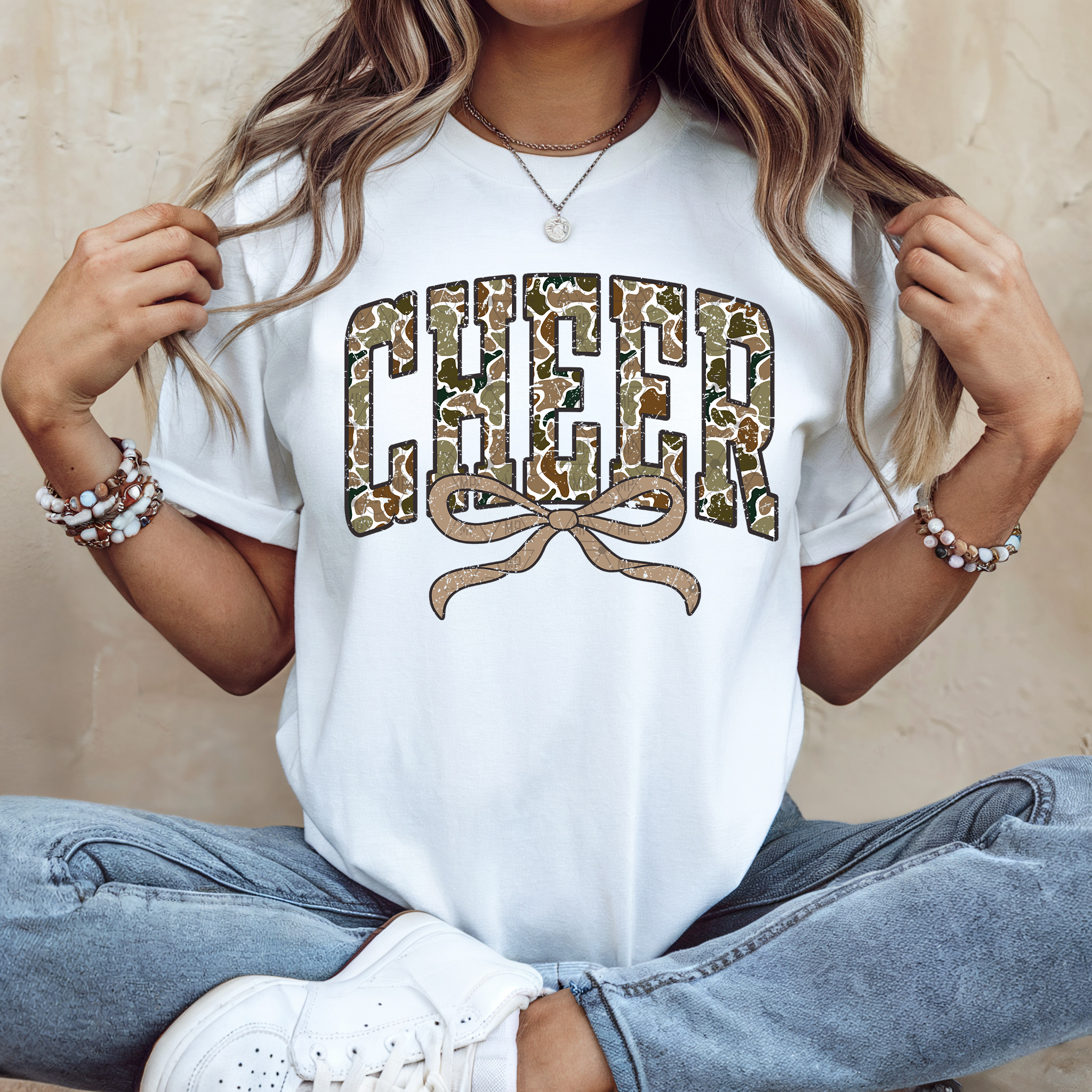 Distressed Camo Cheer