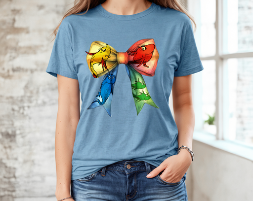 Load image 1 in gallery view. Vibrant Dr. Seuss Bow