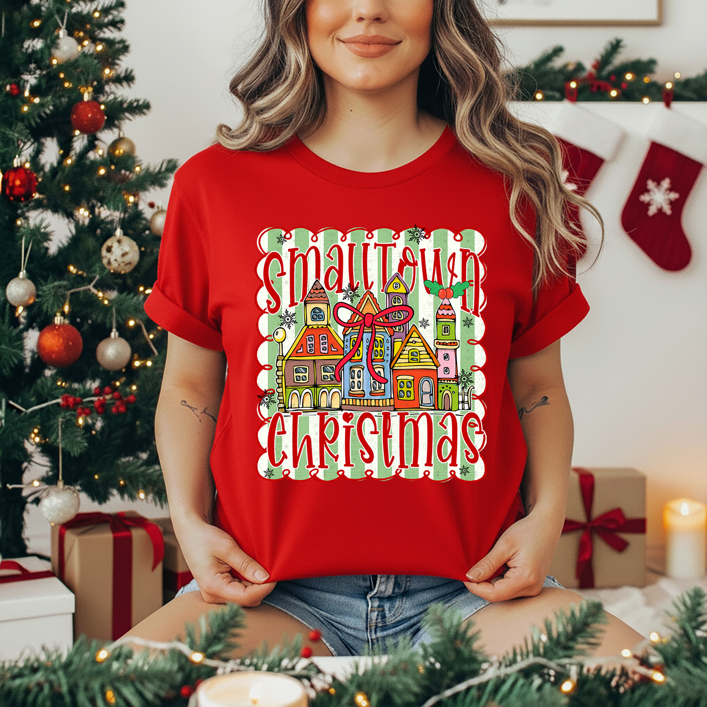 Small Town Christmas Doodle Frame