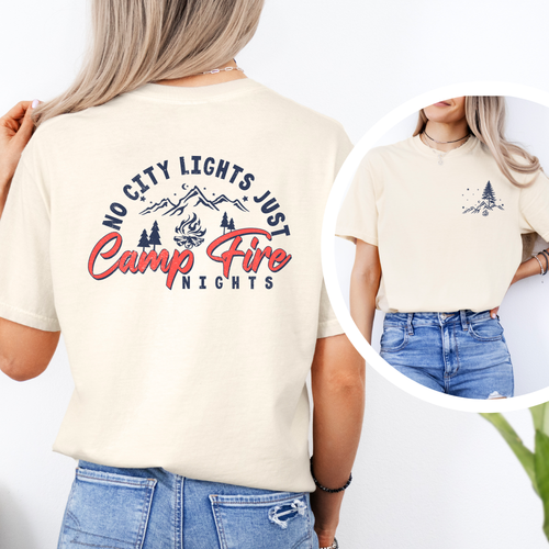 Load image 1 in gallery view. No City Lights Just Campfire Nights