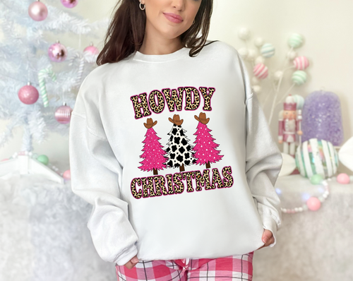 Load image 1 in gallery view. Leopard Howdy Christmas