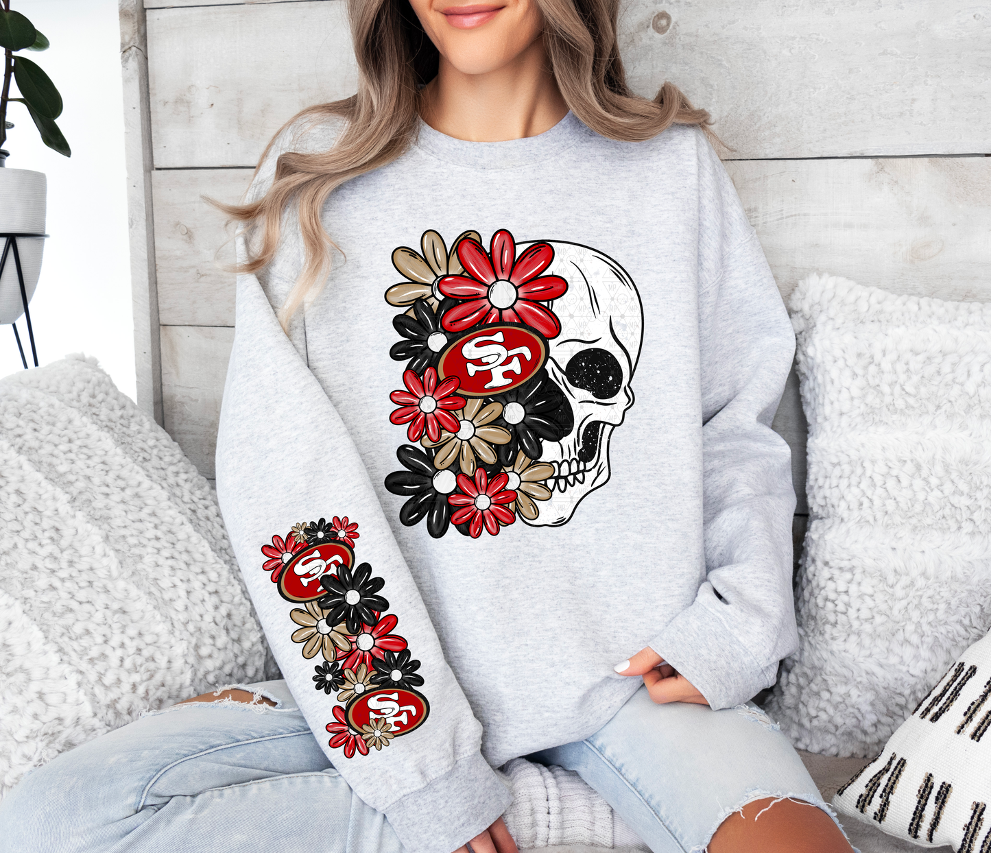 San Fransico Skull Flowers