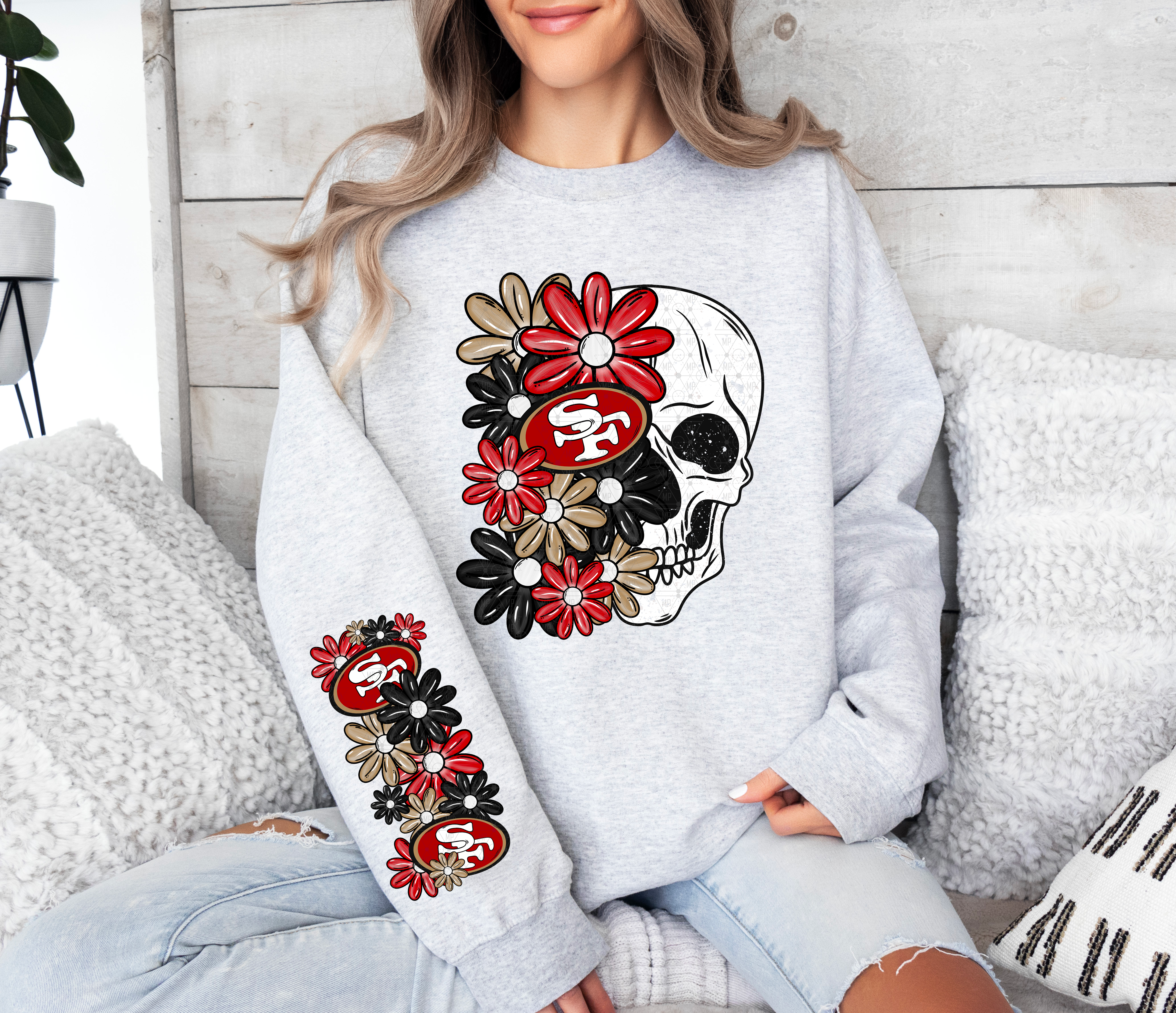 San Fransico Skull Flowers