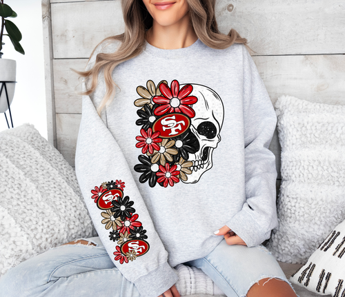 Load image 1 in gallery view. San Fransico Skull Flowers