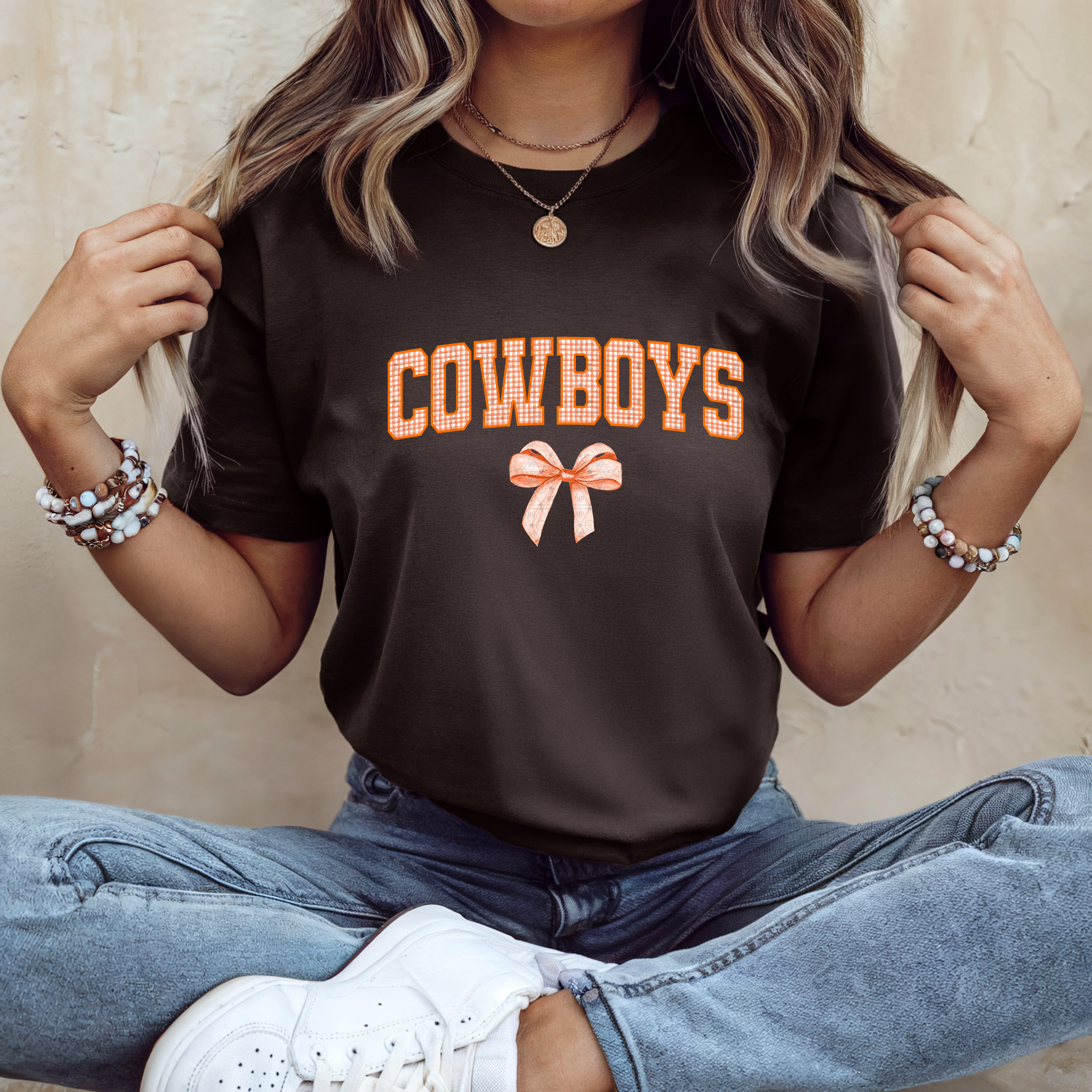 Checkered Cowboys with Bow
