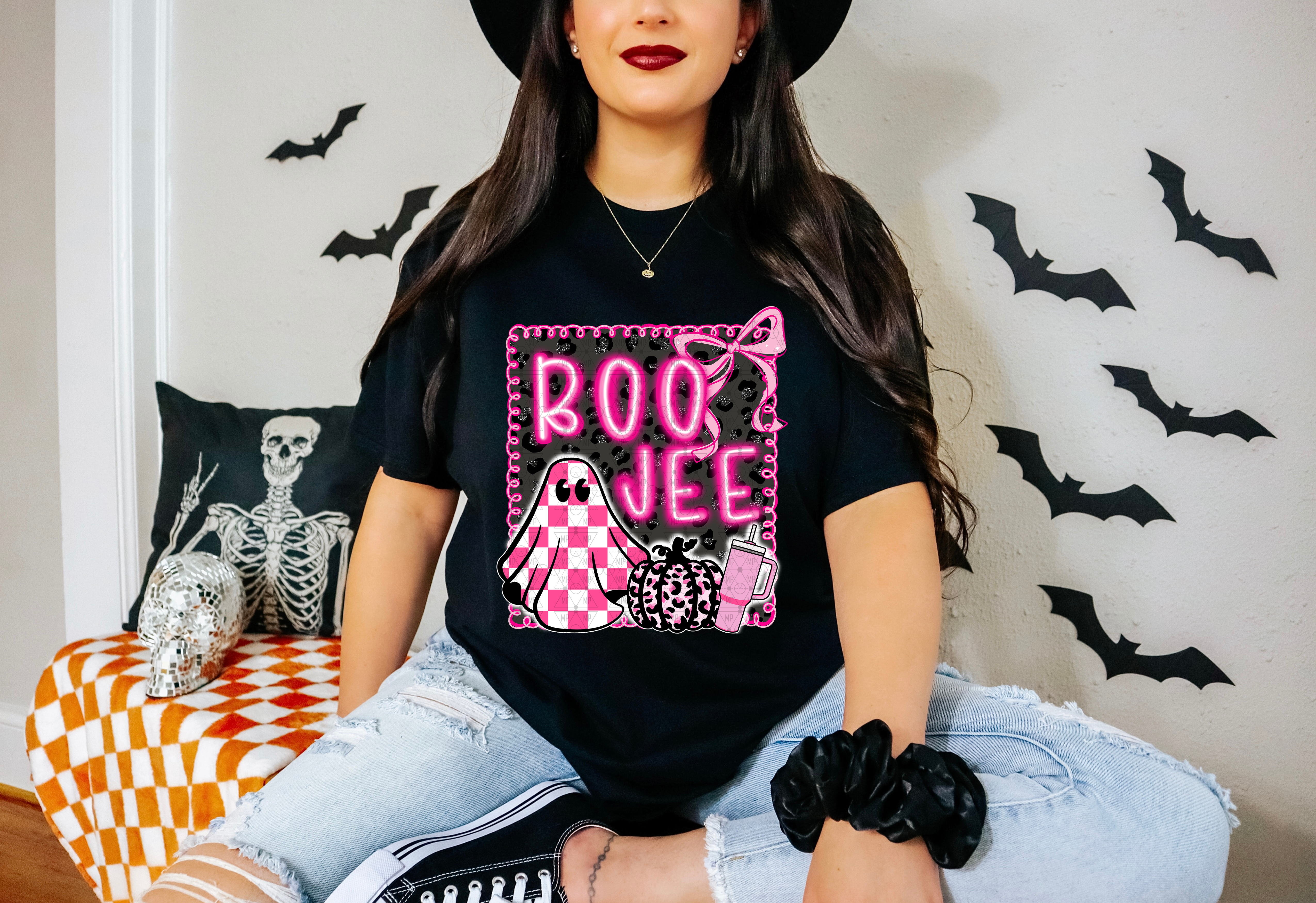 Boo-Jee Pink Checkered Ghost