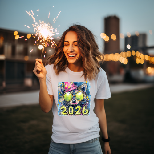 Load image 1 in gallery view. New Years Racoon 2026