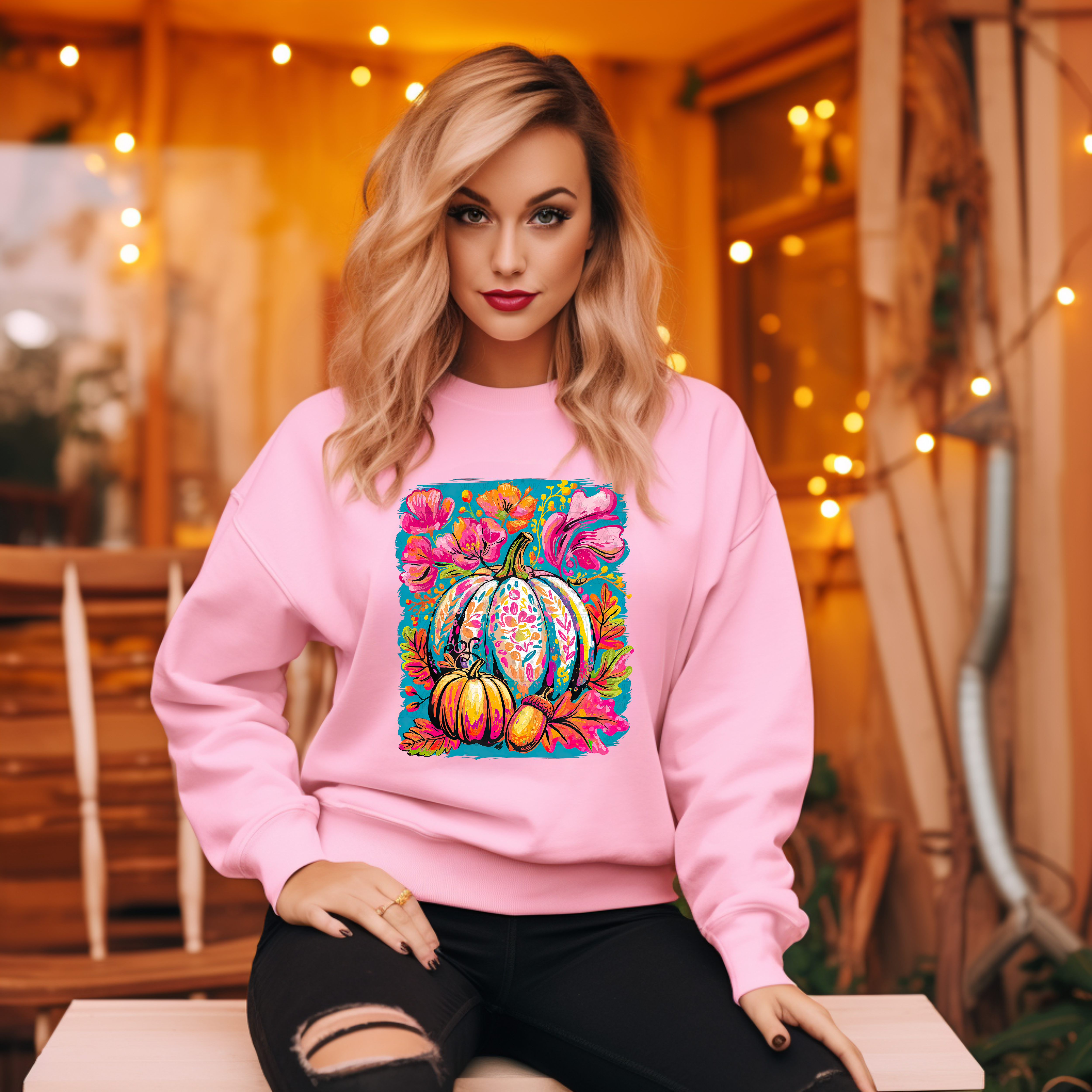 Bright Boho Pumpkin
