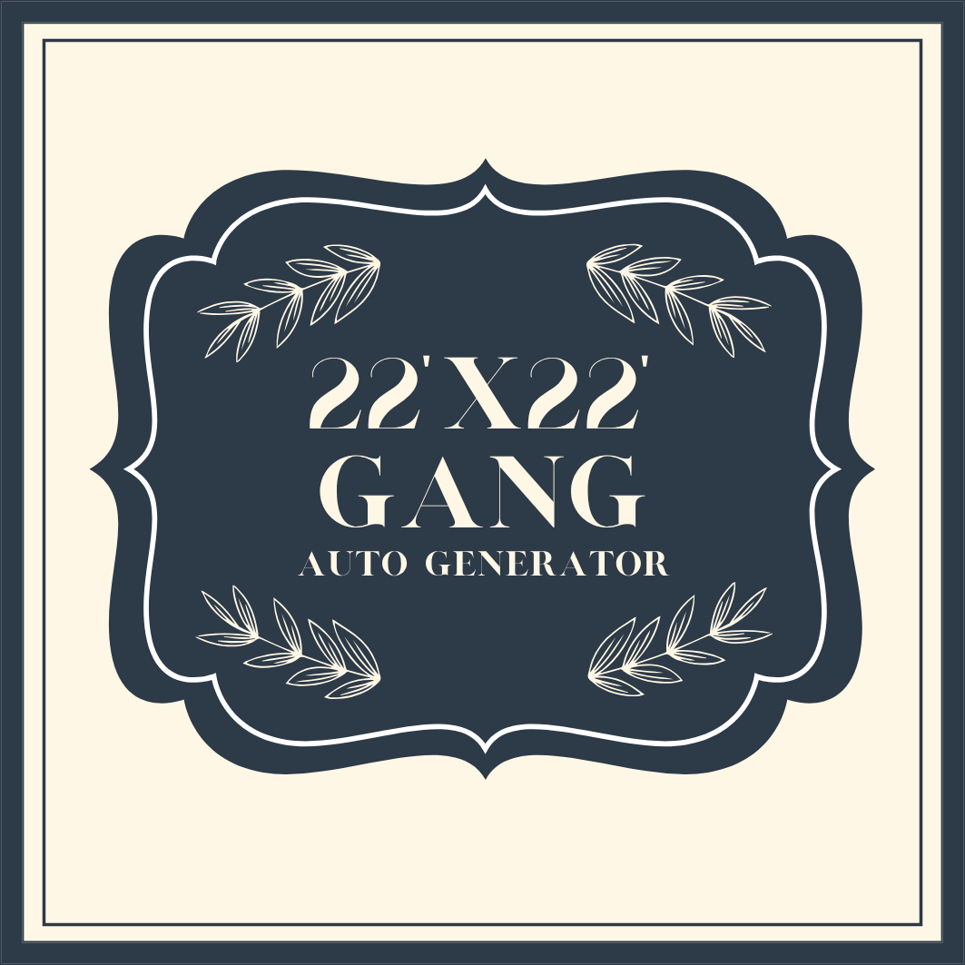 22” x 22” Gang Sheet Auto Generate Builder