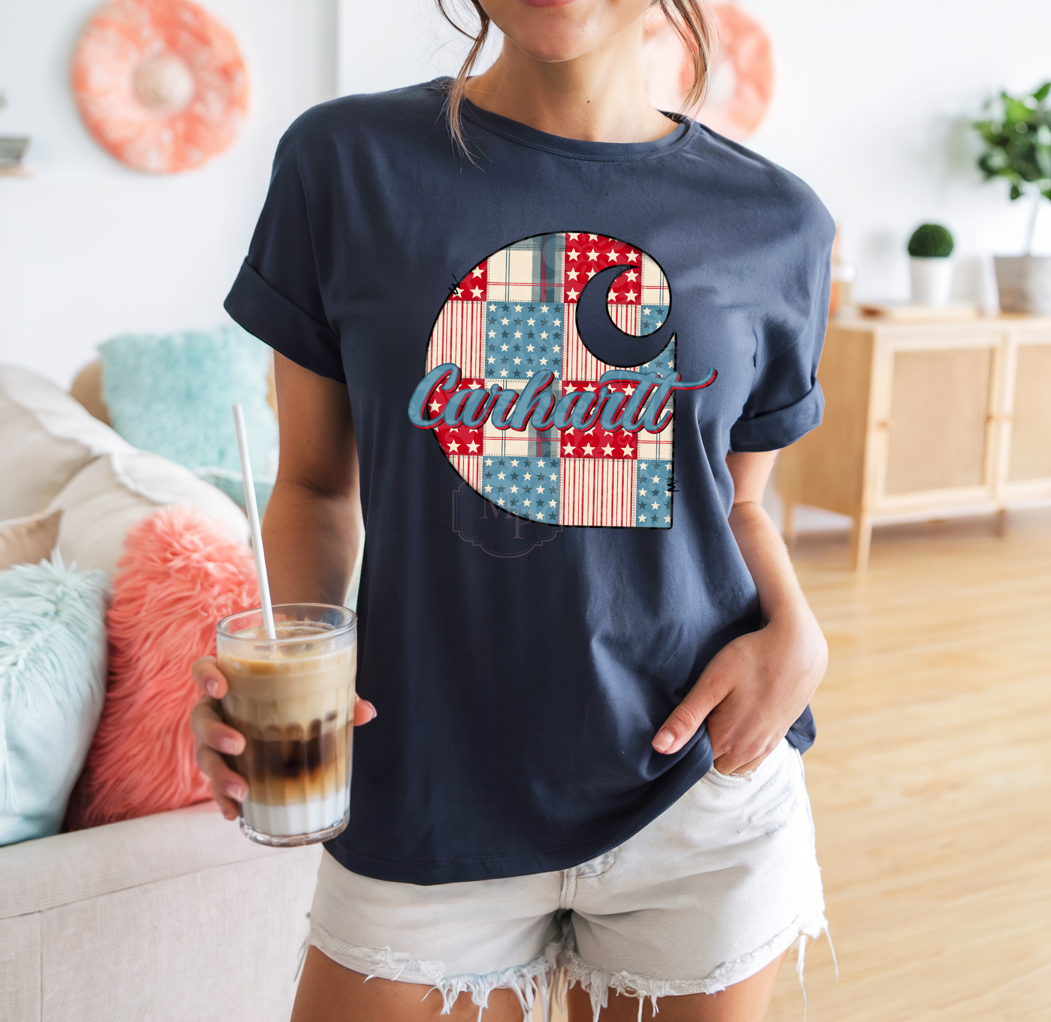 Patchwork Red White and Blue Carhartt