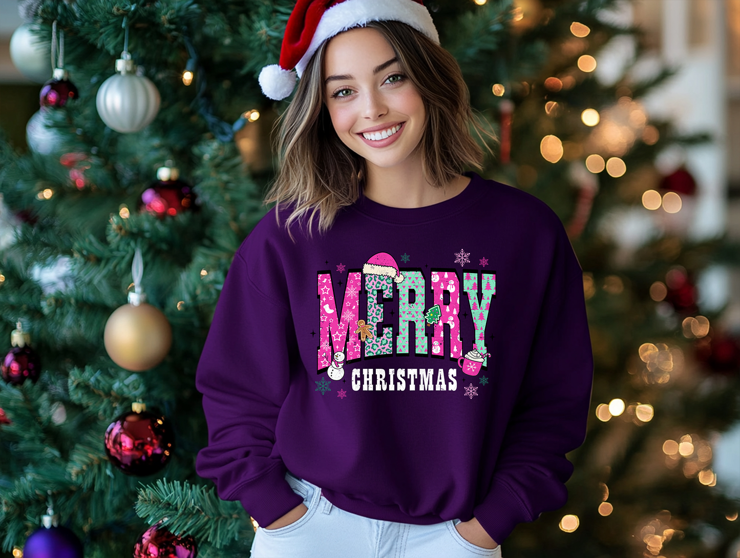 Merry Christmas Varsity (White)