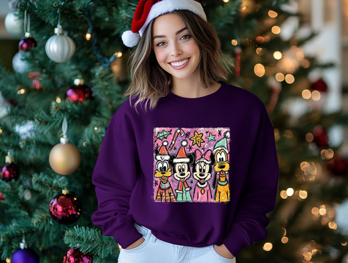 Load image 1 in gallery view. Bright Doodle Christmas Gang