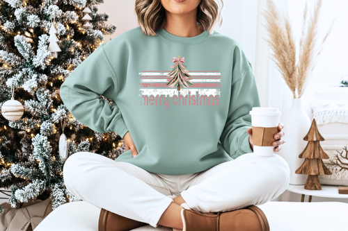 Load image 1 in gallery view. Retro Pink Merry Christmas