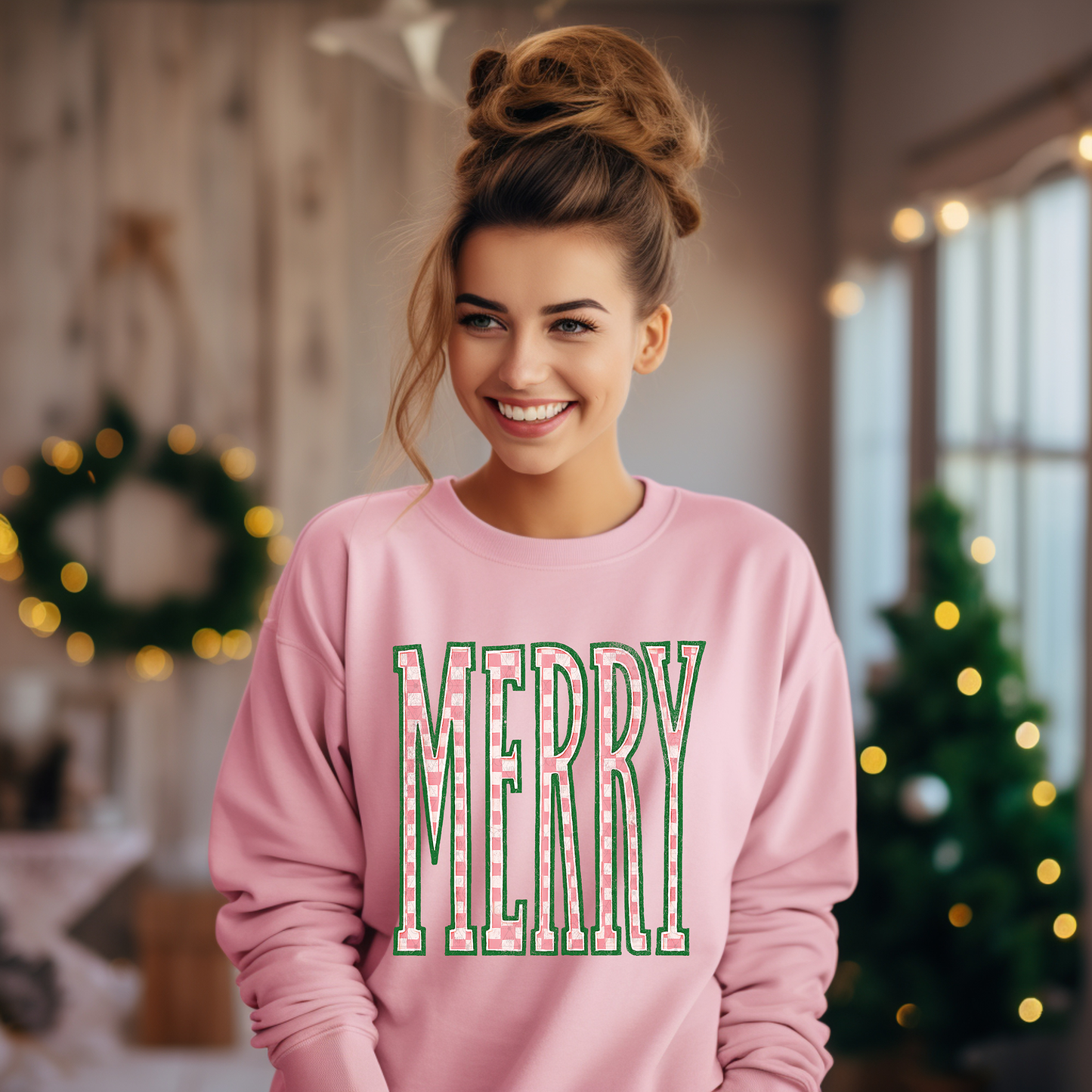 Giant Merry Pink Checkered