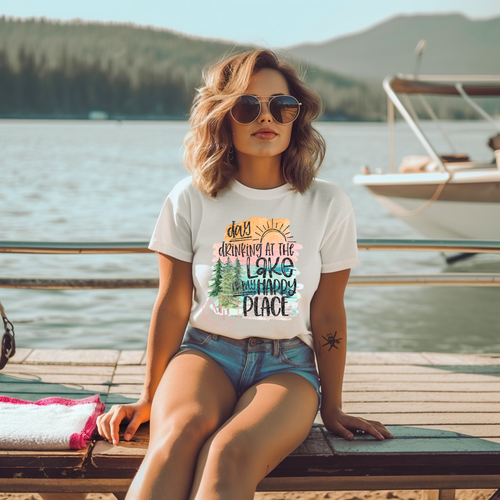 Load image 1 in gallery view. Day Drinking At The Lake Is My Happy Place
