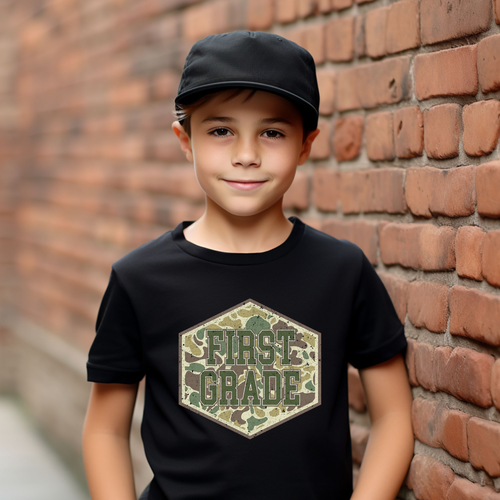 Load image 1 in gallery view. Camo First Grade