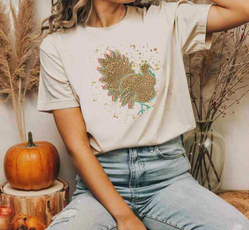 Load image 1 in gallery view. Gold Leopard Splatter Turkey