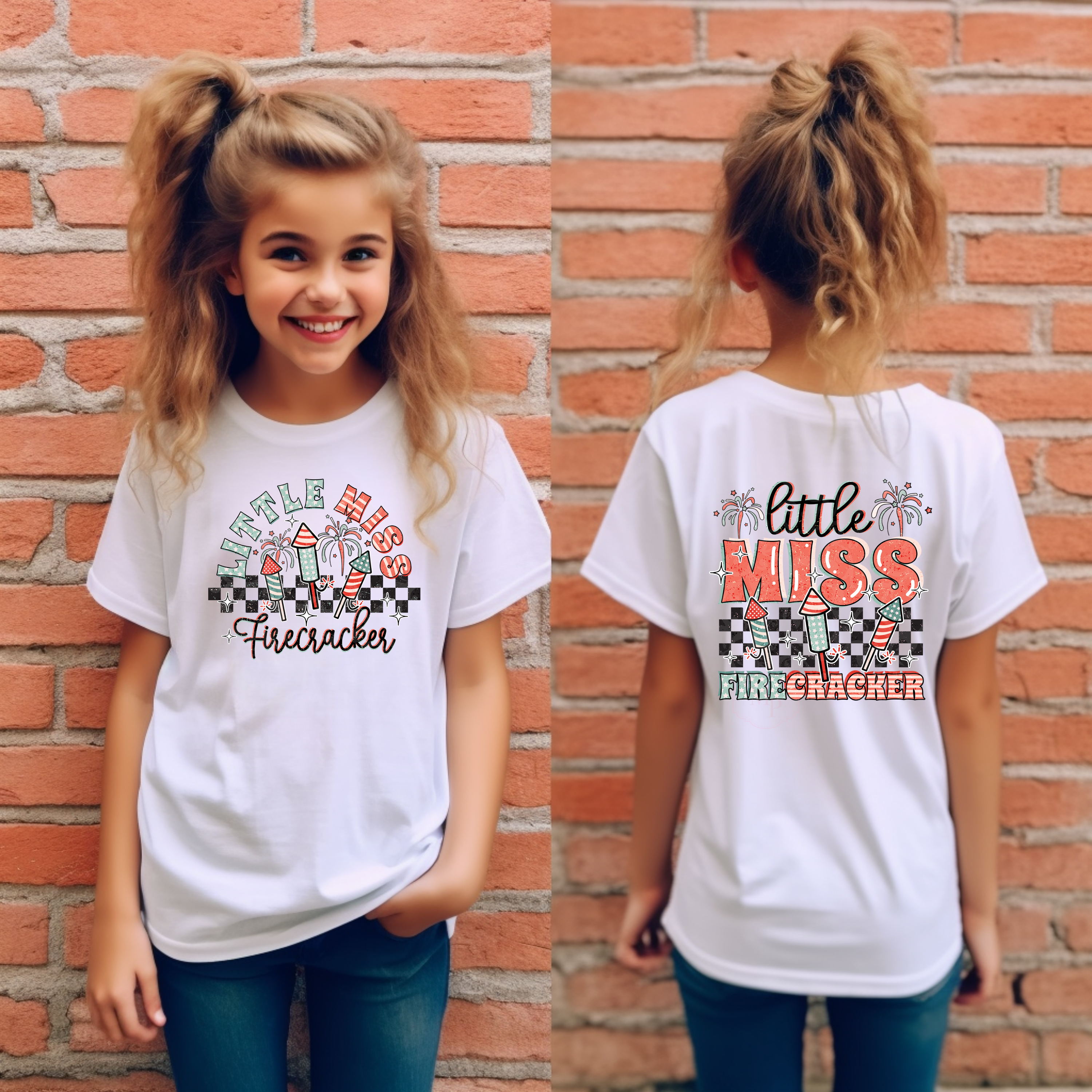 Checkered Little Miss Firecracker
